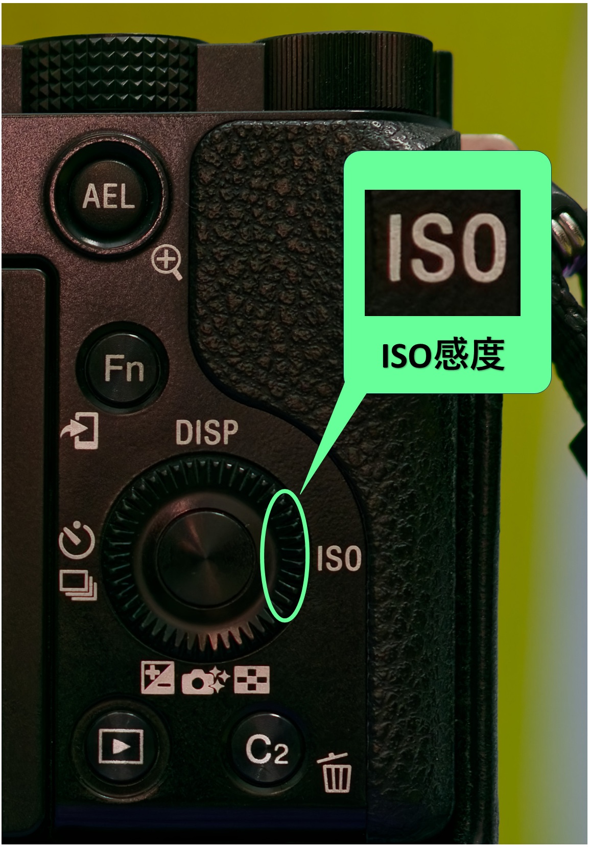 ISO感度ボタン