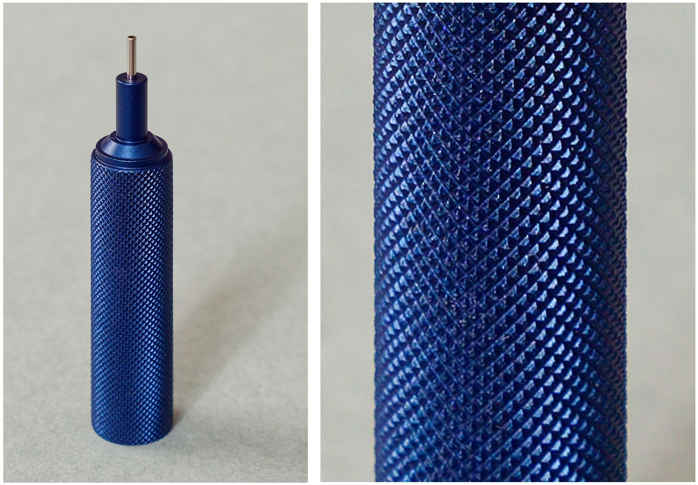 口金一体型のグリップ