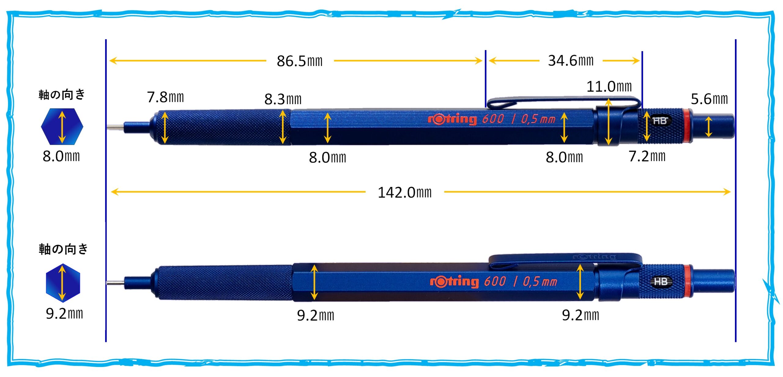 ロットリング600の外寸
