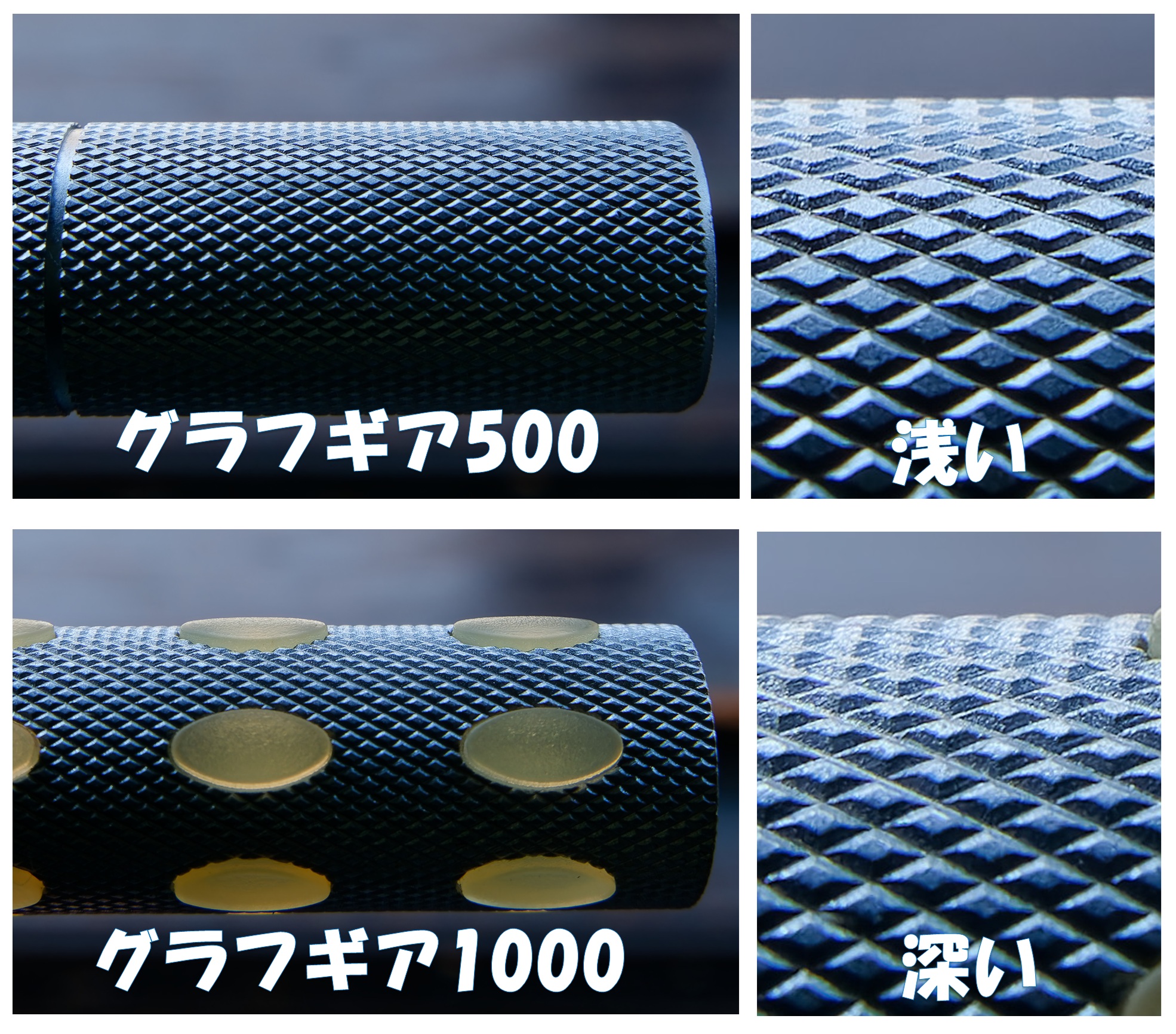 ローレット加工の模様