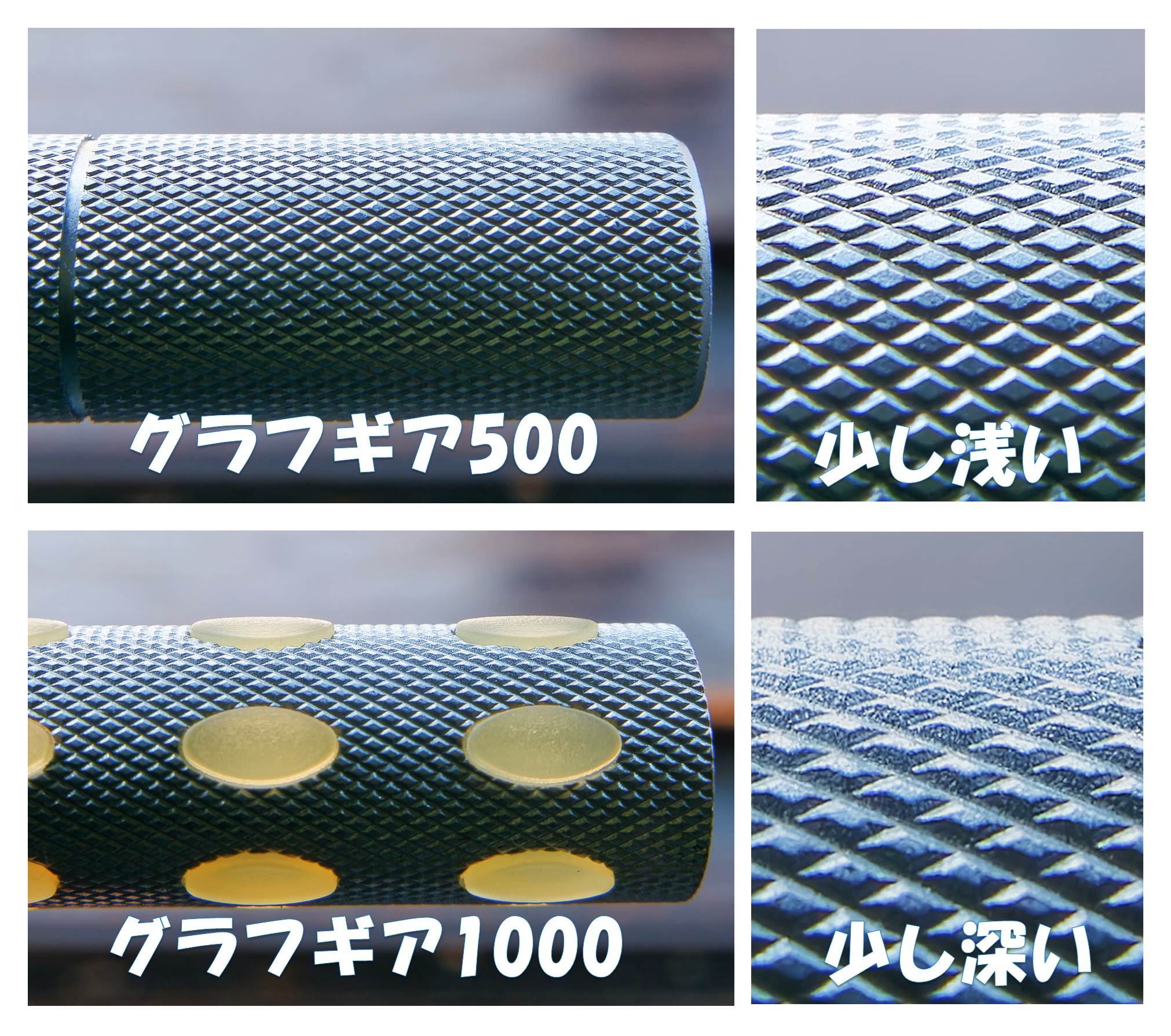 ローレット加工の模様