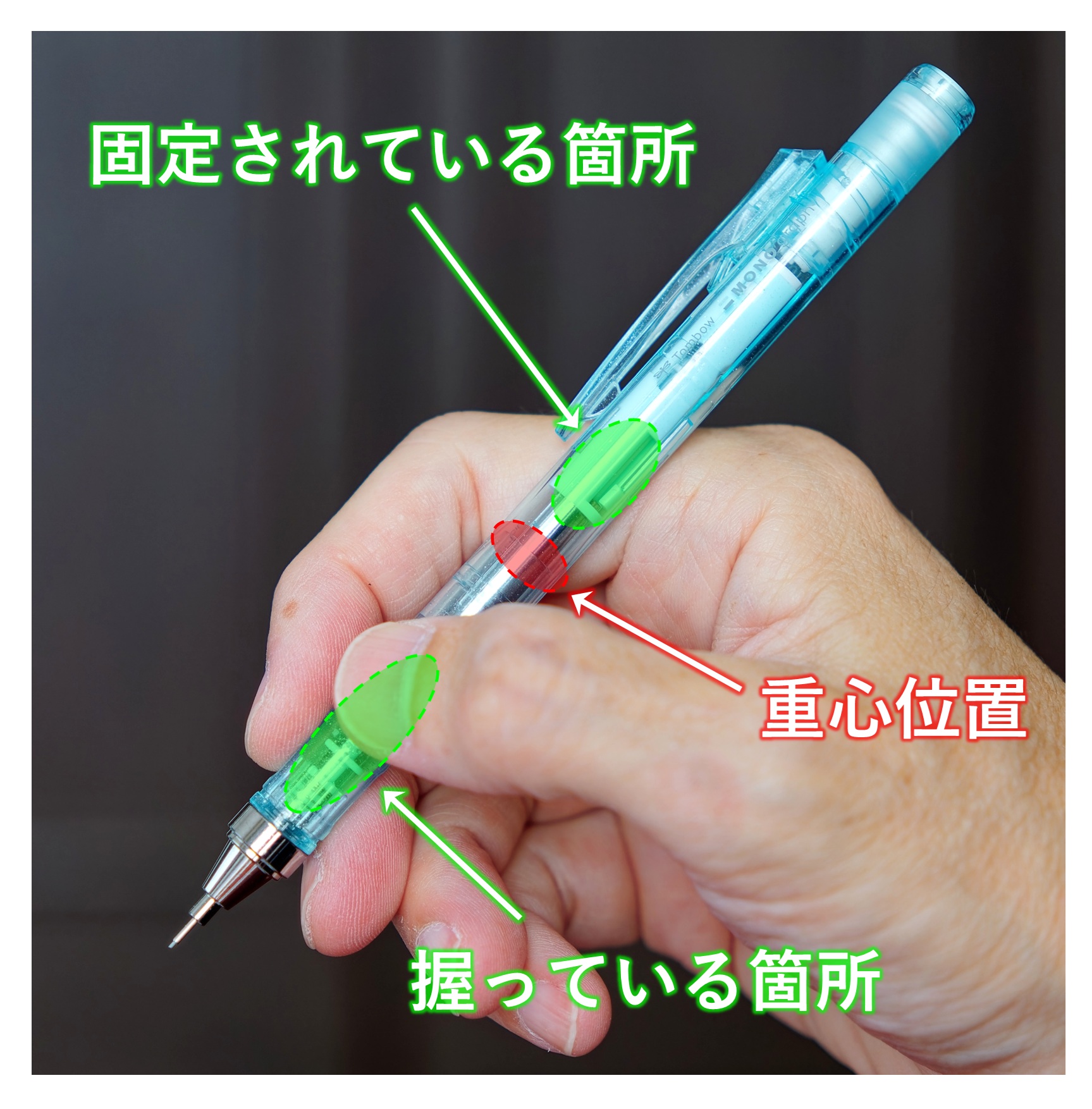 「モノグラフ シマーエディション」握った重心位置